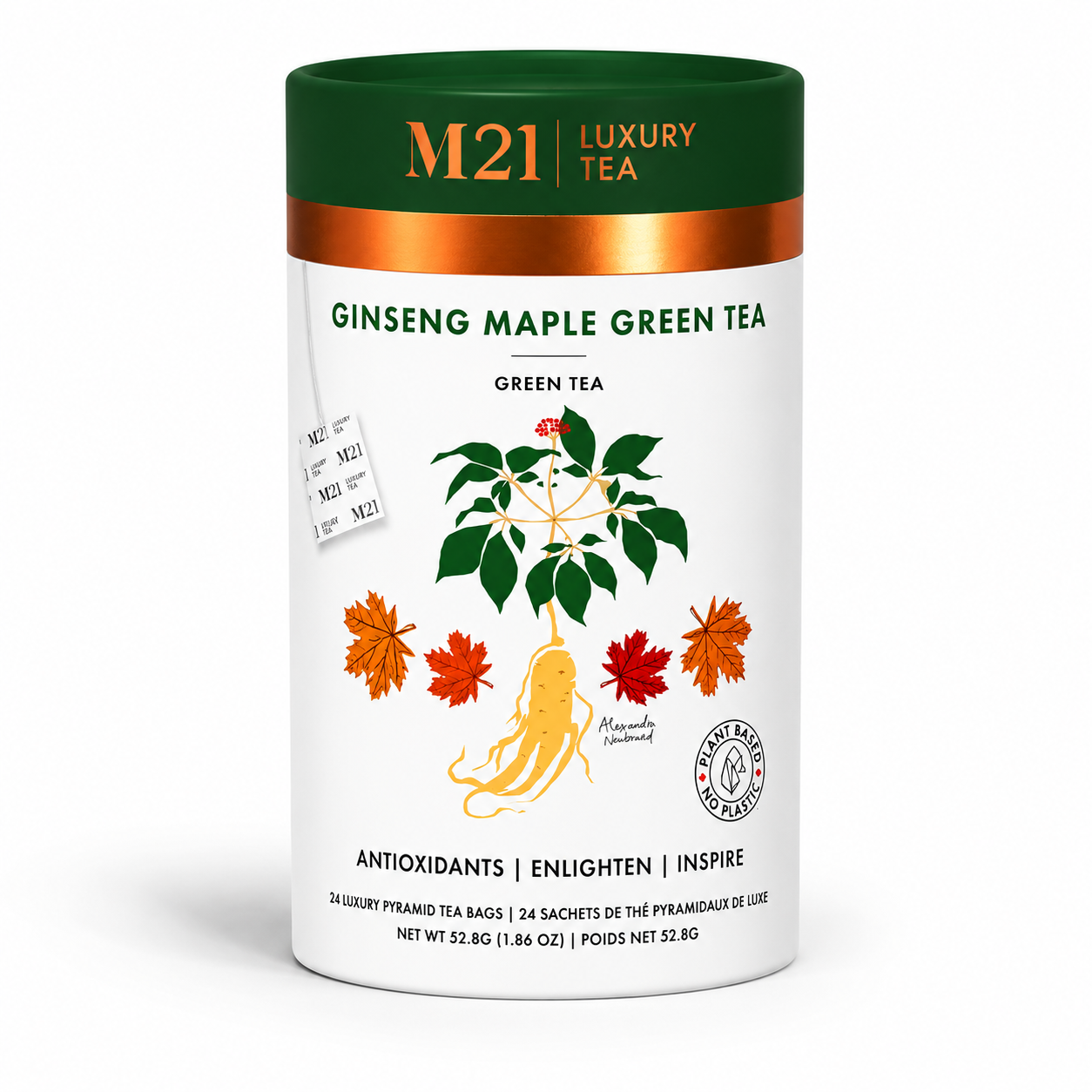 Maple Ginseng Luxury Green Tea - 24ct