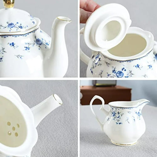 15-Piece Floral Porcelain Tea Set