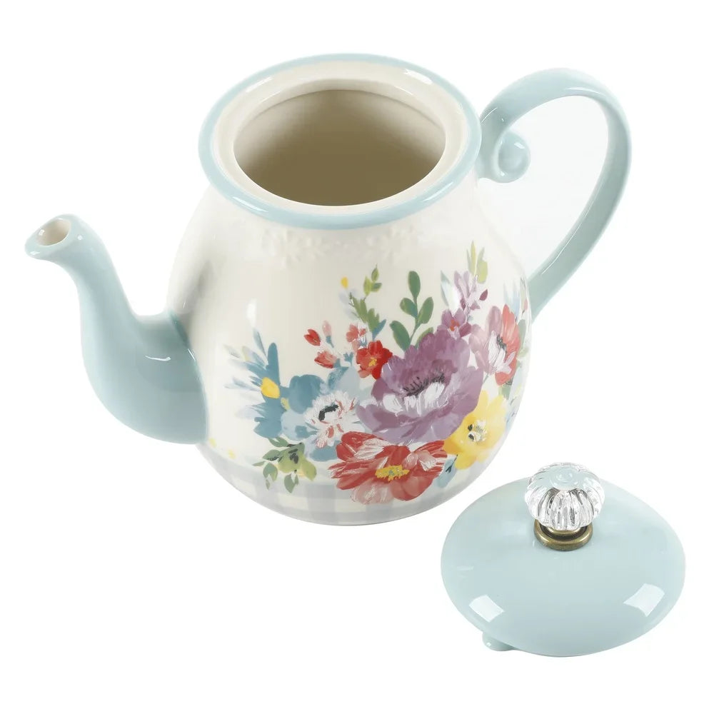 Vintage Floral Ceramic Tea Pot