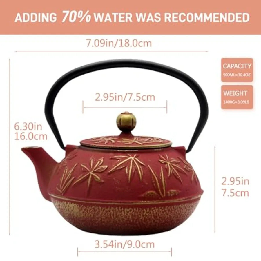 Cast Iron Tea Kettle with Infuser