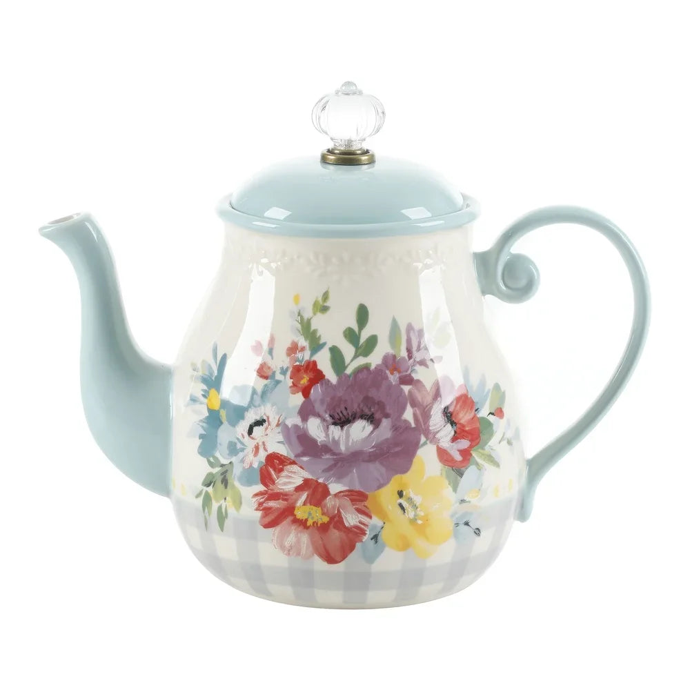 Vintage Floral Ceramic Tea Pot