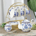 Blue British Porcelain Tea Set