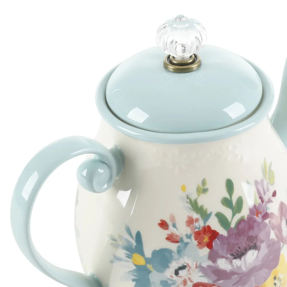 Vintage Floral Ceramic Tea Pot