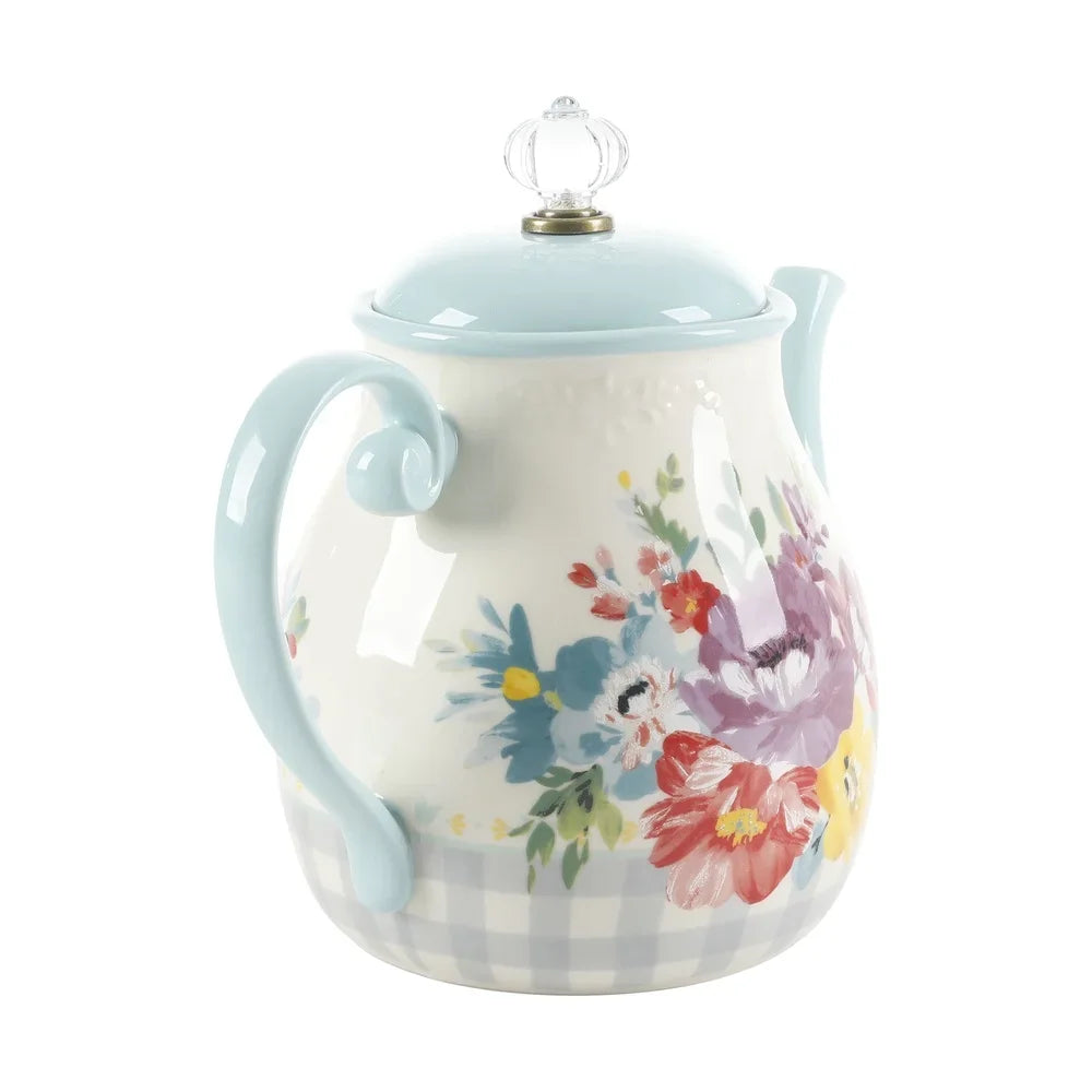 Vintage Floral Ceramic Tea Pot
