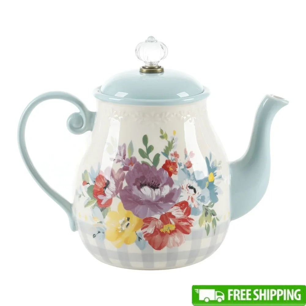 Vintage Floral Ceramic Tea Pot