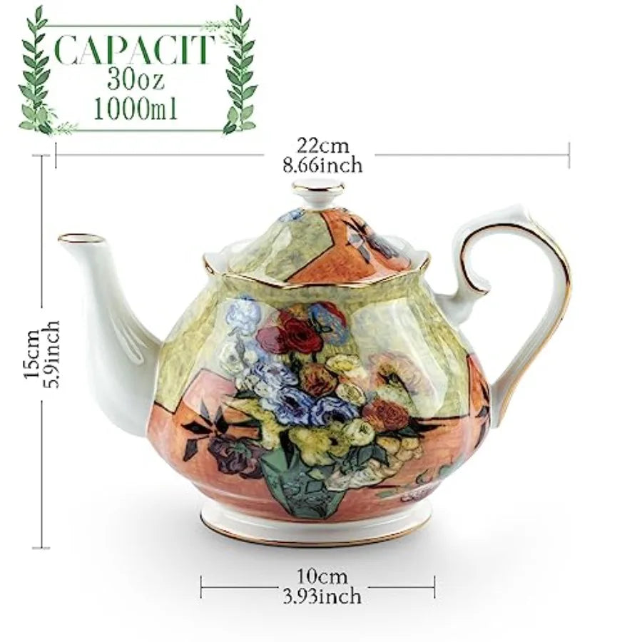 Van Gogh Bone China Teapot