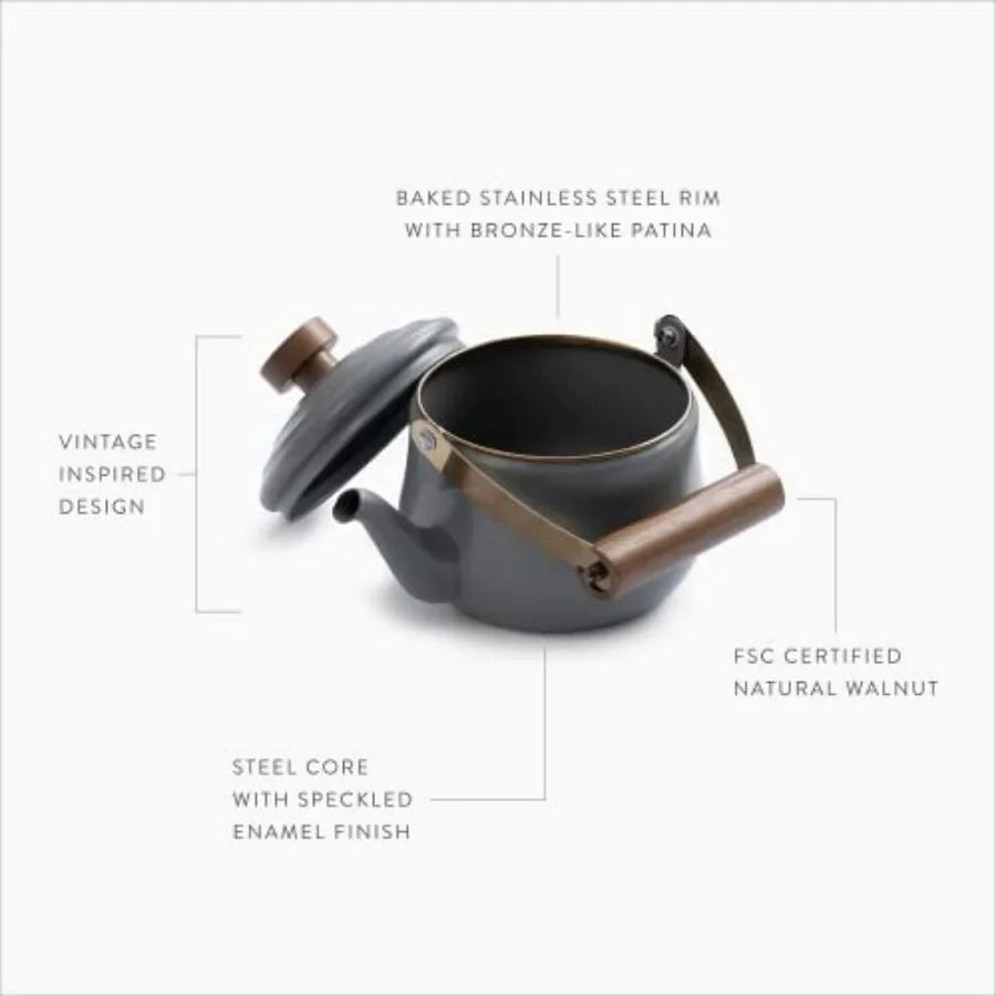Vintage Enamel Tea Kettle