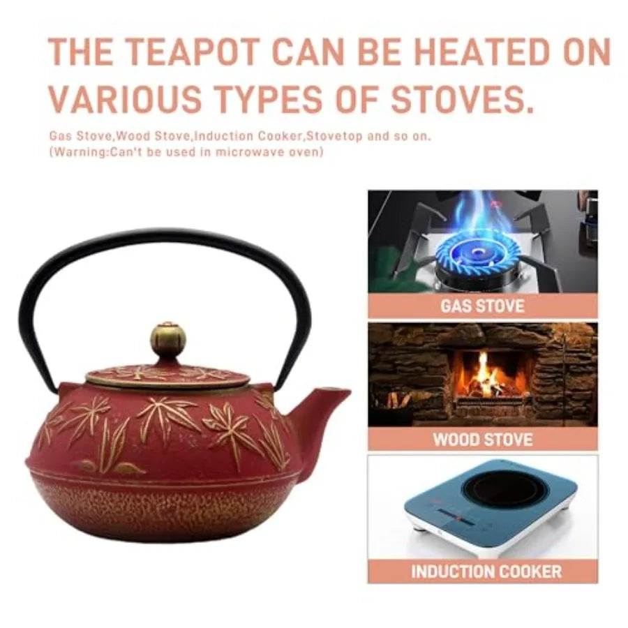 Cast Iron Tea Kettle with Infuser