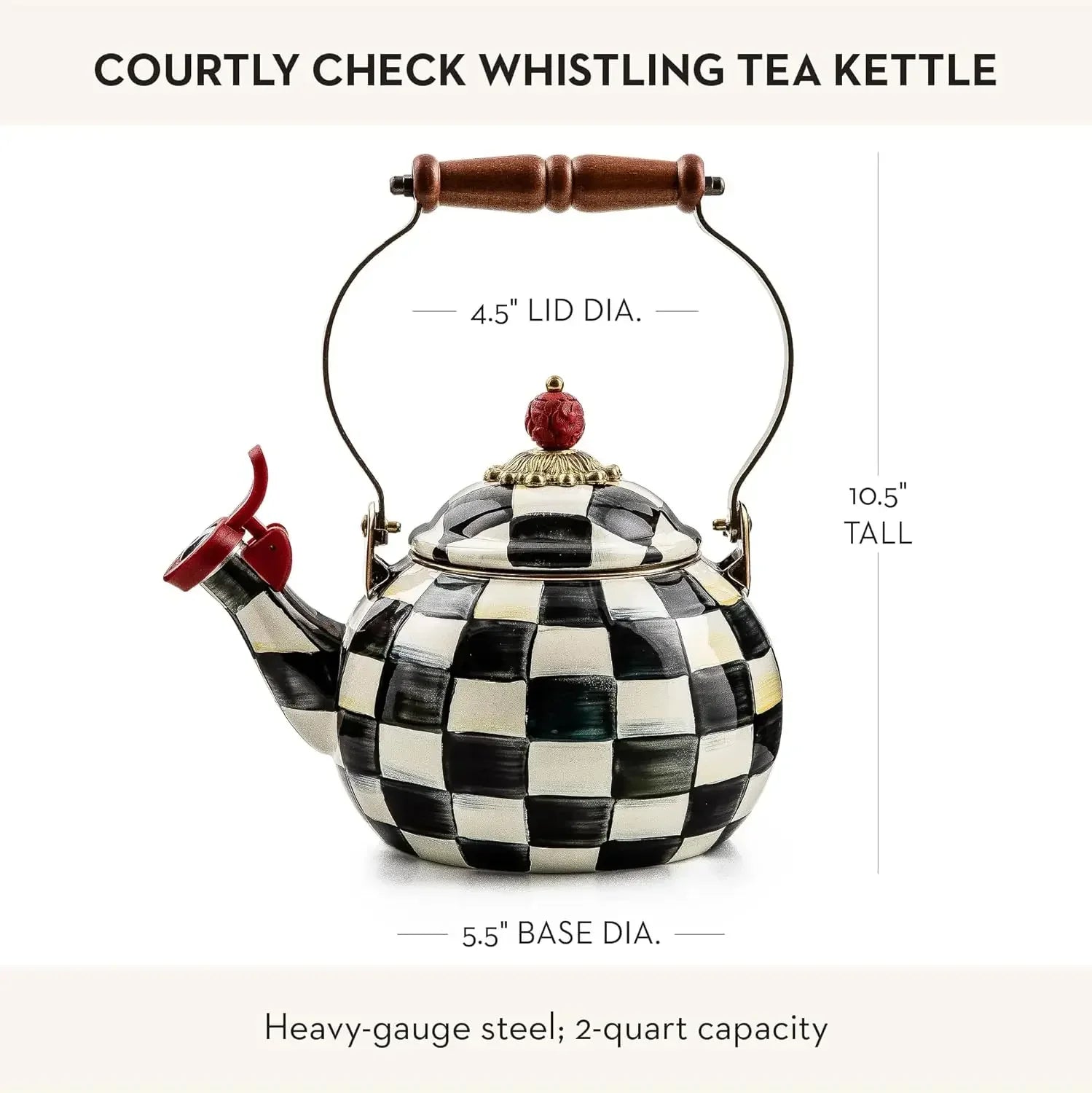 Courtly Check Whistling Kettle