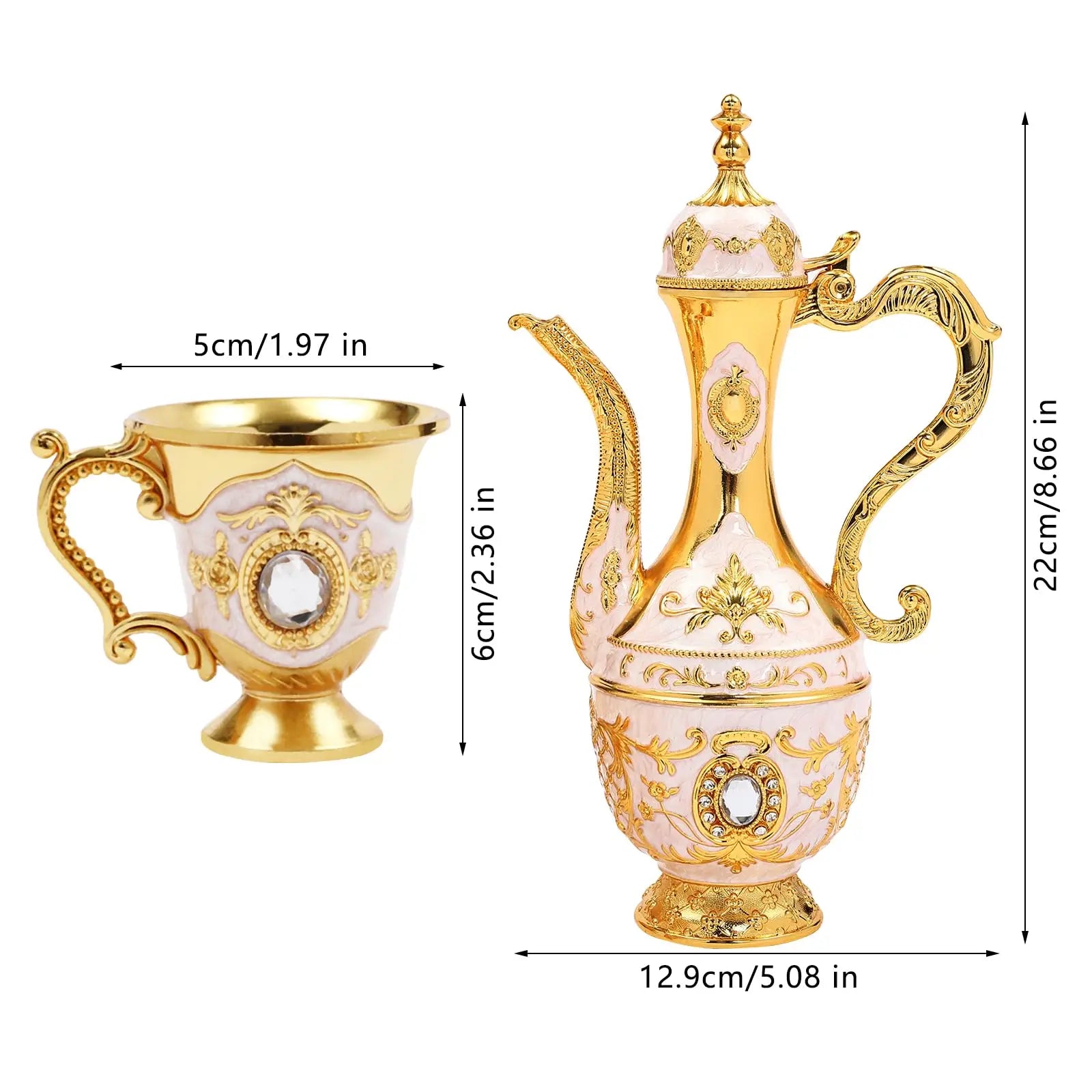 Turkish Tea Set with 6 Cups