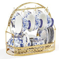 Blue British Porcelain Tea Set