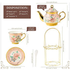 Porcelain Tea Set with Holder