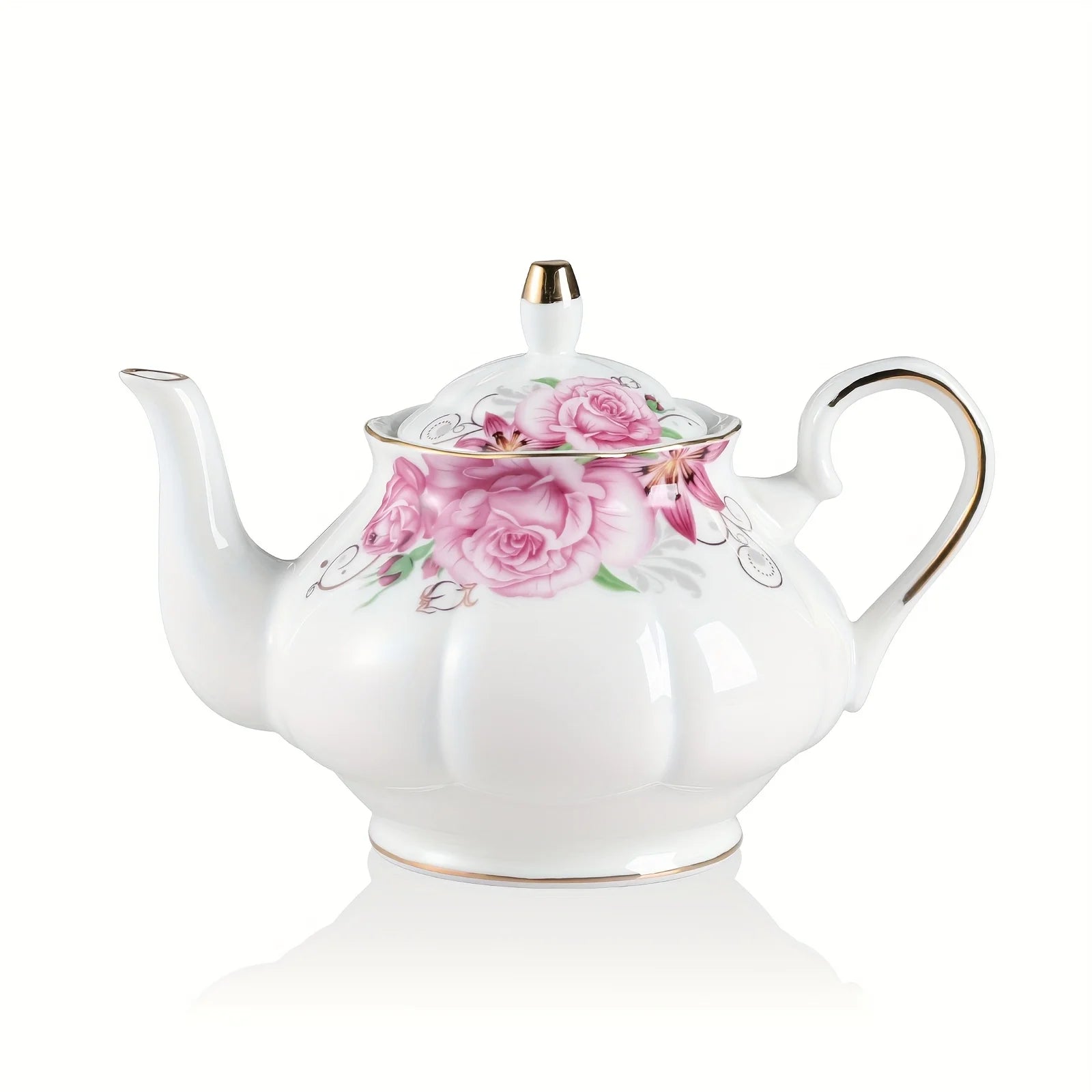 Floral Ceramic Teapot with Infuser