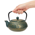 Sage Green Cast Iron Teapot