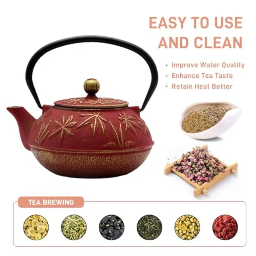 Cast Iron Tea Kettle with Infuser