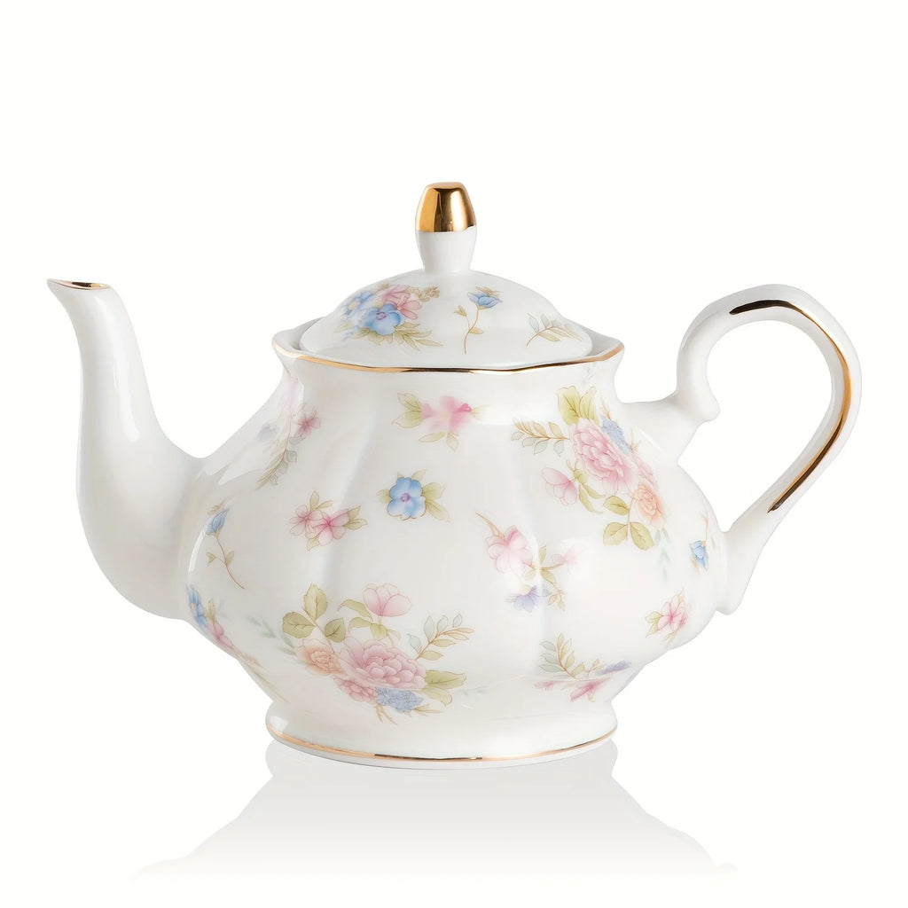 Floral Ceramic Teapot with Infuser