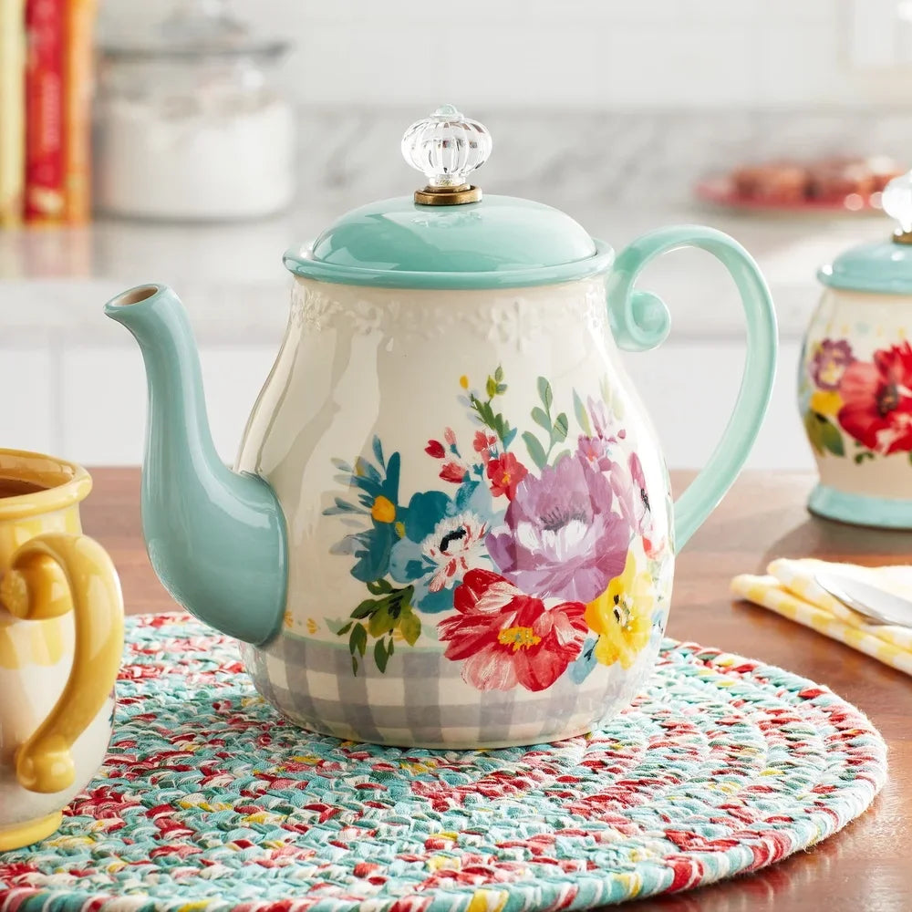 Vintage Floral Ceramic Tea Pot